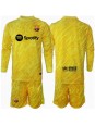 Billige Barcelona Keeper Hjemmedraktsett Barn 2024-25 Langermet (+ Korte bukser)